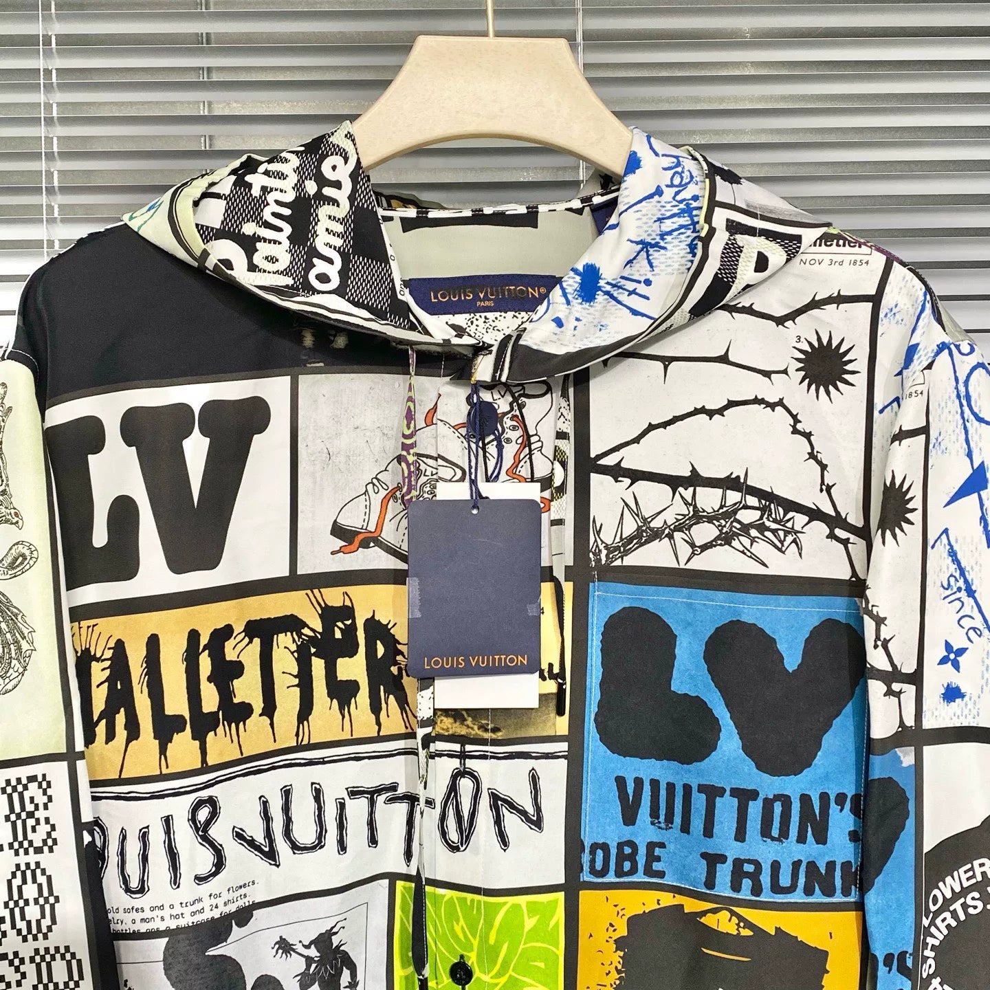 Louis Vuitton Long Sleeve Shirt Hooded Single-Breasted Silk Jacket