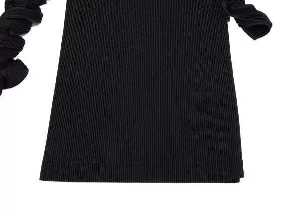 Issey Miyake Vintage Black Embellished Pleated Top