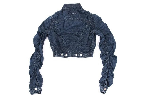Jean Paul Gaultier Indigo Denim Pleated Jacket