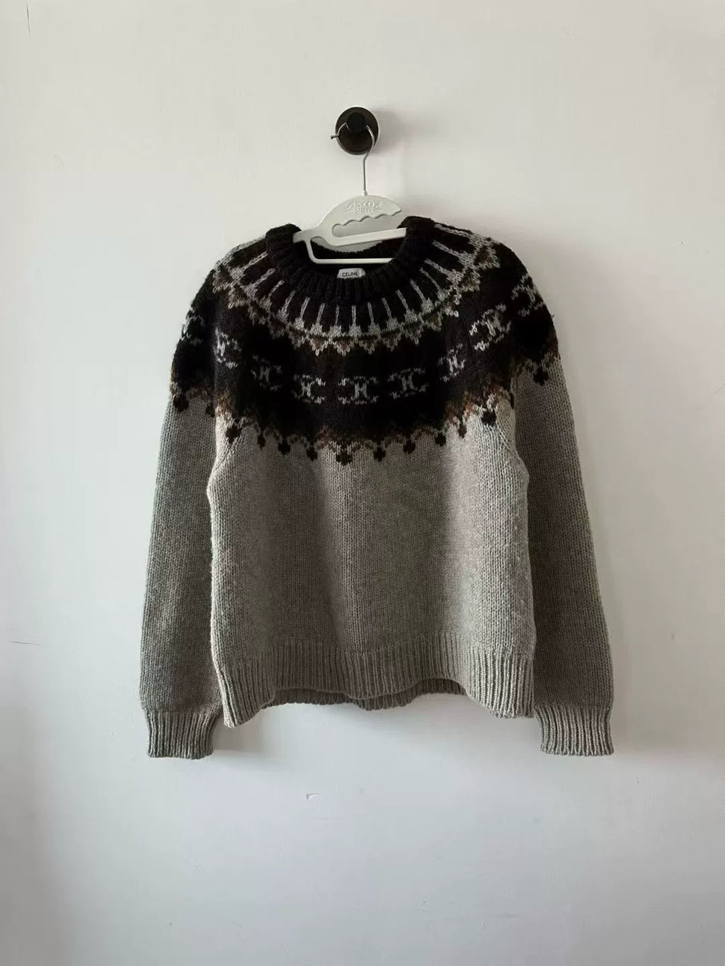 Celine Fair Isle Arc de Triomphe Sweater