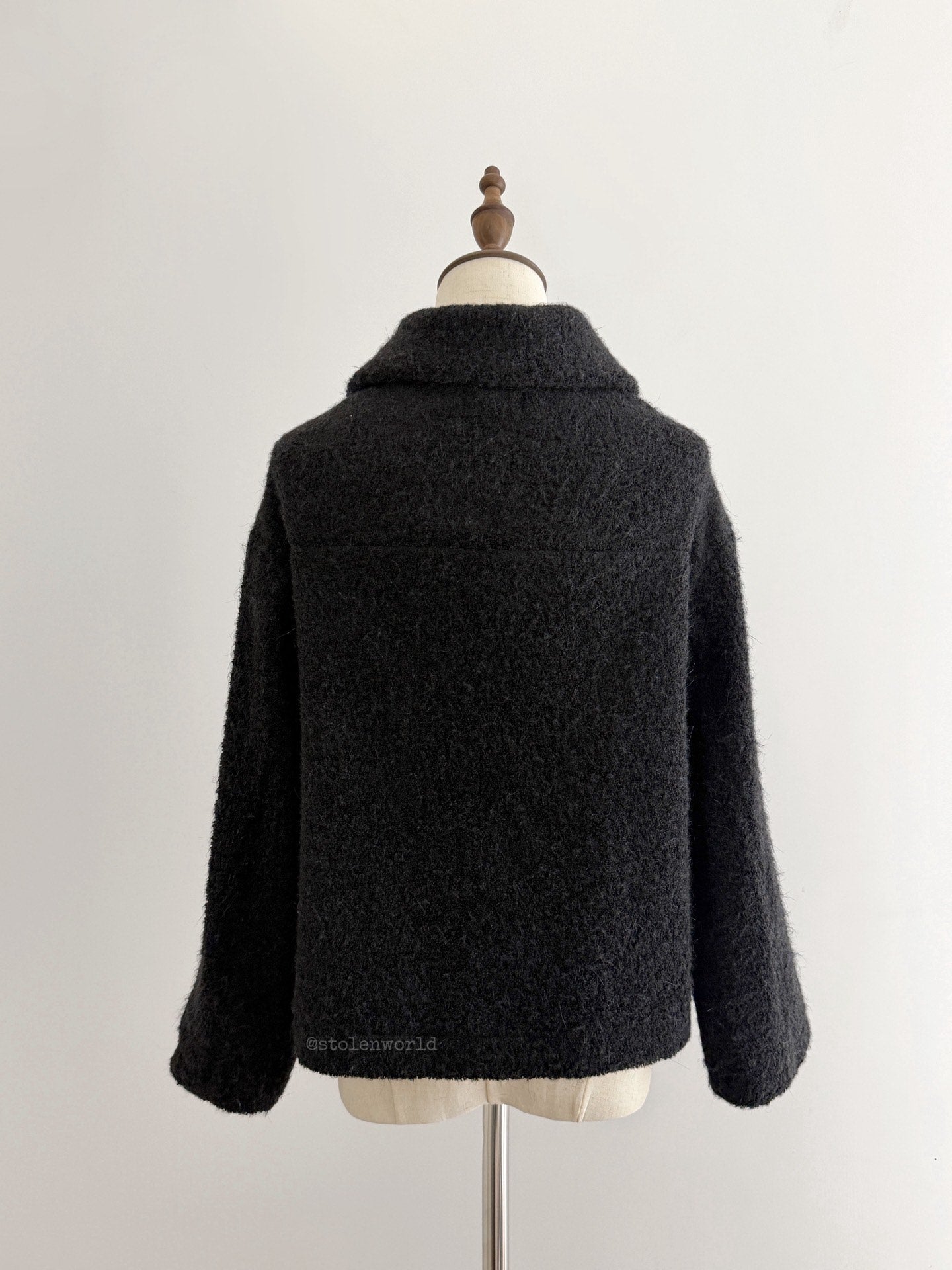 Comme Des Garcons Black Faux Fur Jacket - Devines