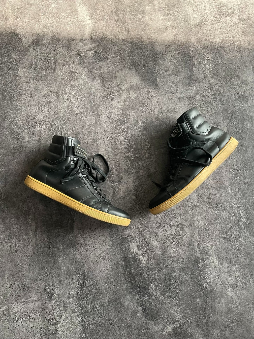 Saint Laurent SLP13 Authentic High-Top Sneakers with Bullet Rivets