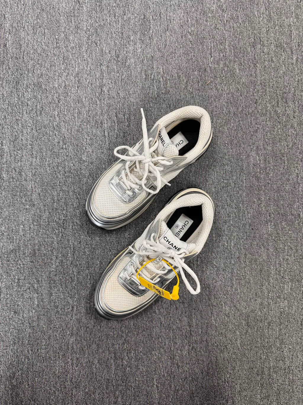 Chanel Silver Sneakers