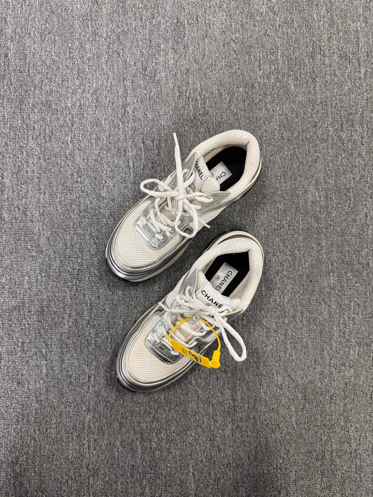 Chanel Silver Sneakers