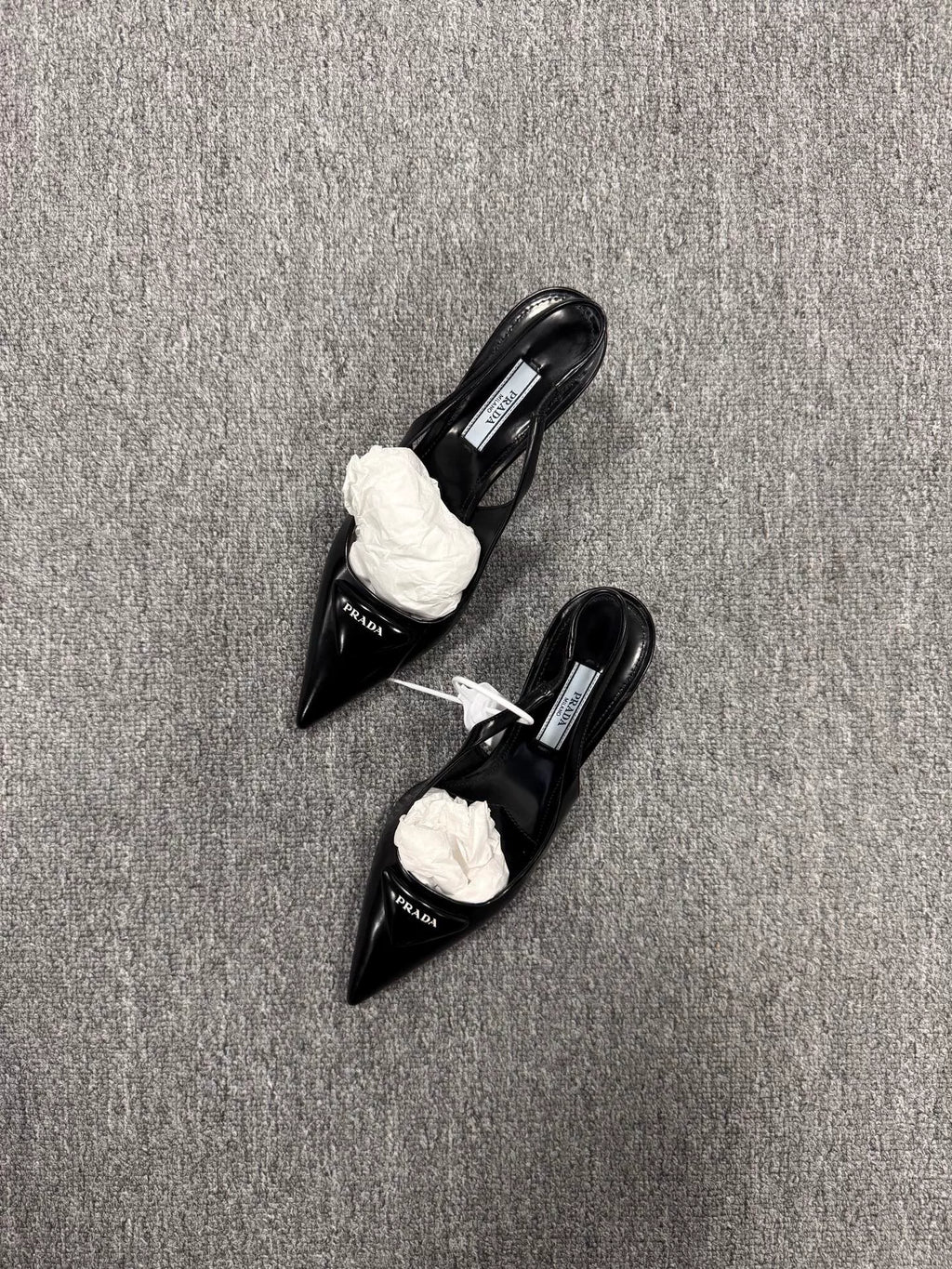 Prada Black Pointed-Toe Heels