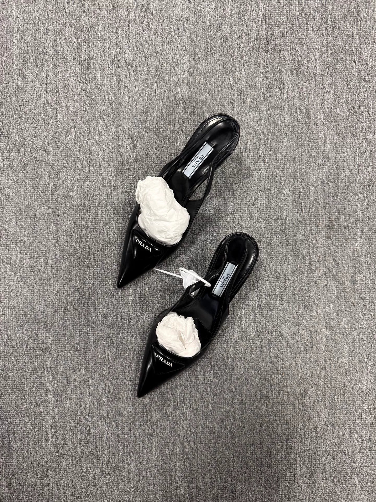 Prada Black Pointed-Toe Heels