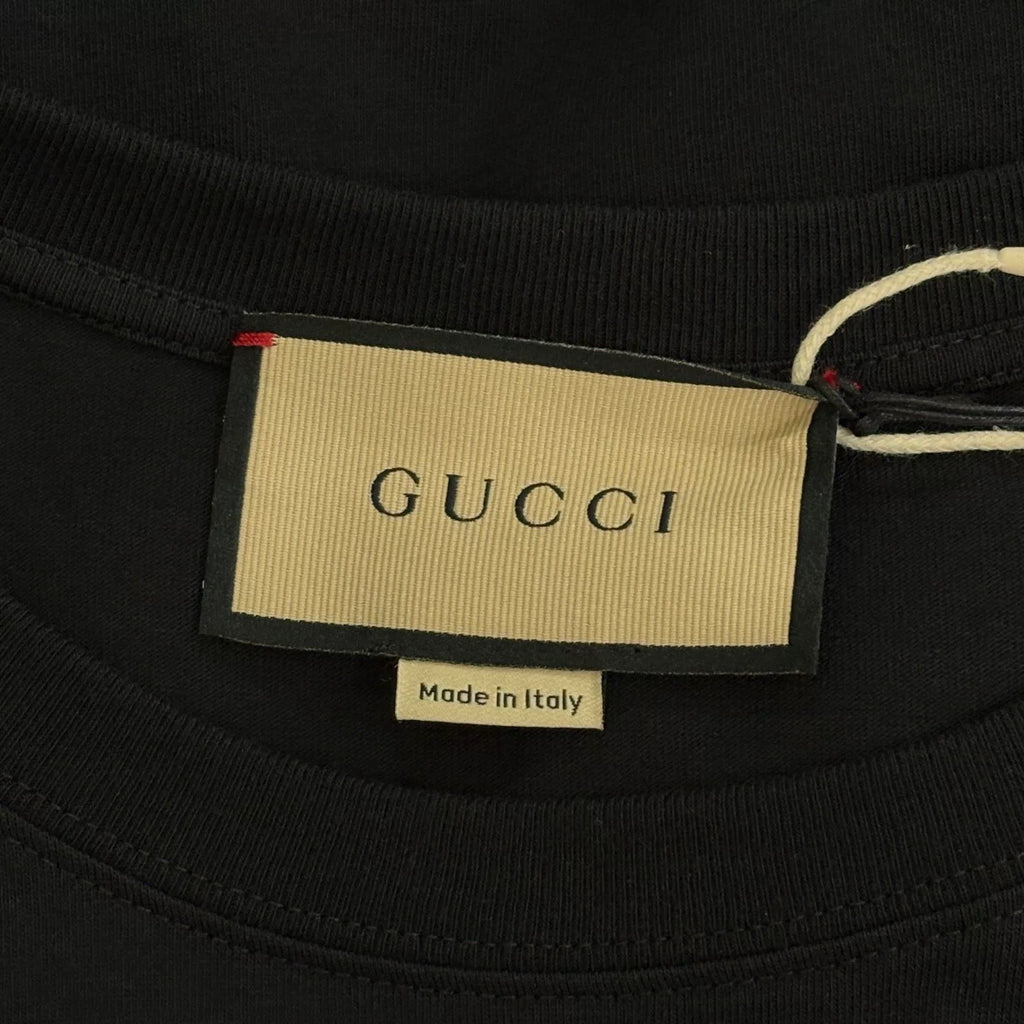 Gucci Lightning Blade Logo Letter Short-Sleeve T-Shirt