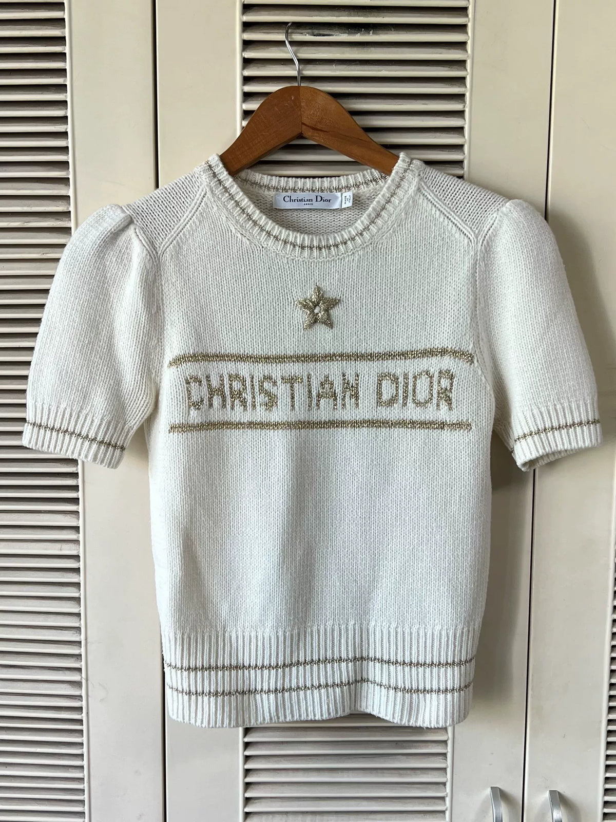 Dior logo+ Off-White Top