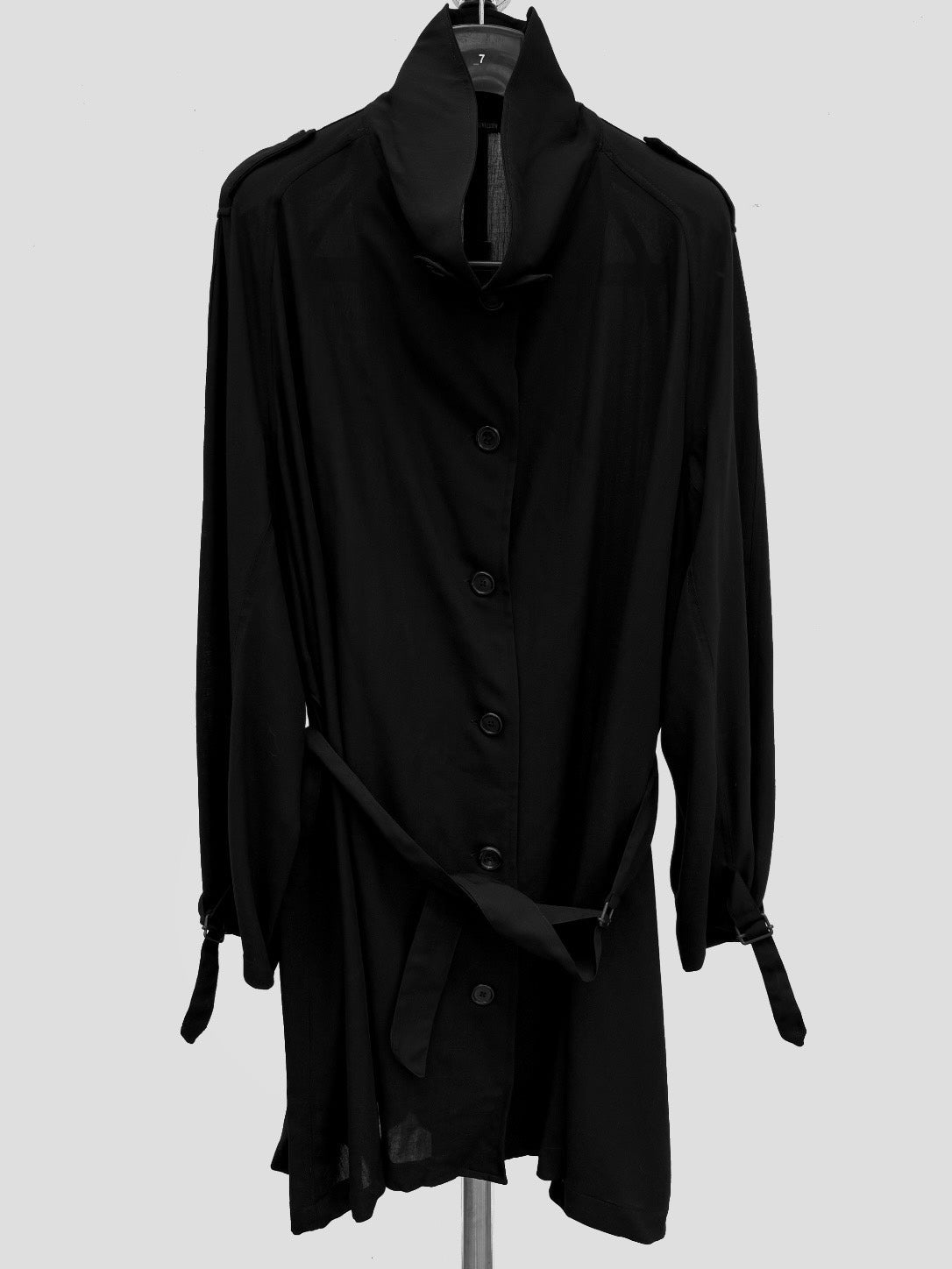 Ann Demeulemeester SS20 Wool Lace-Up Coat