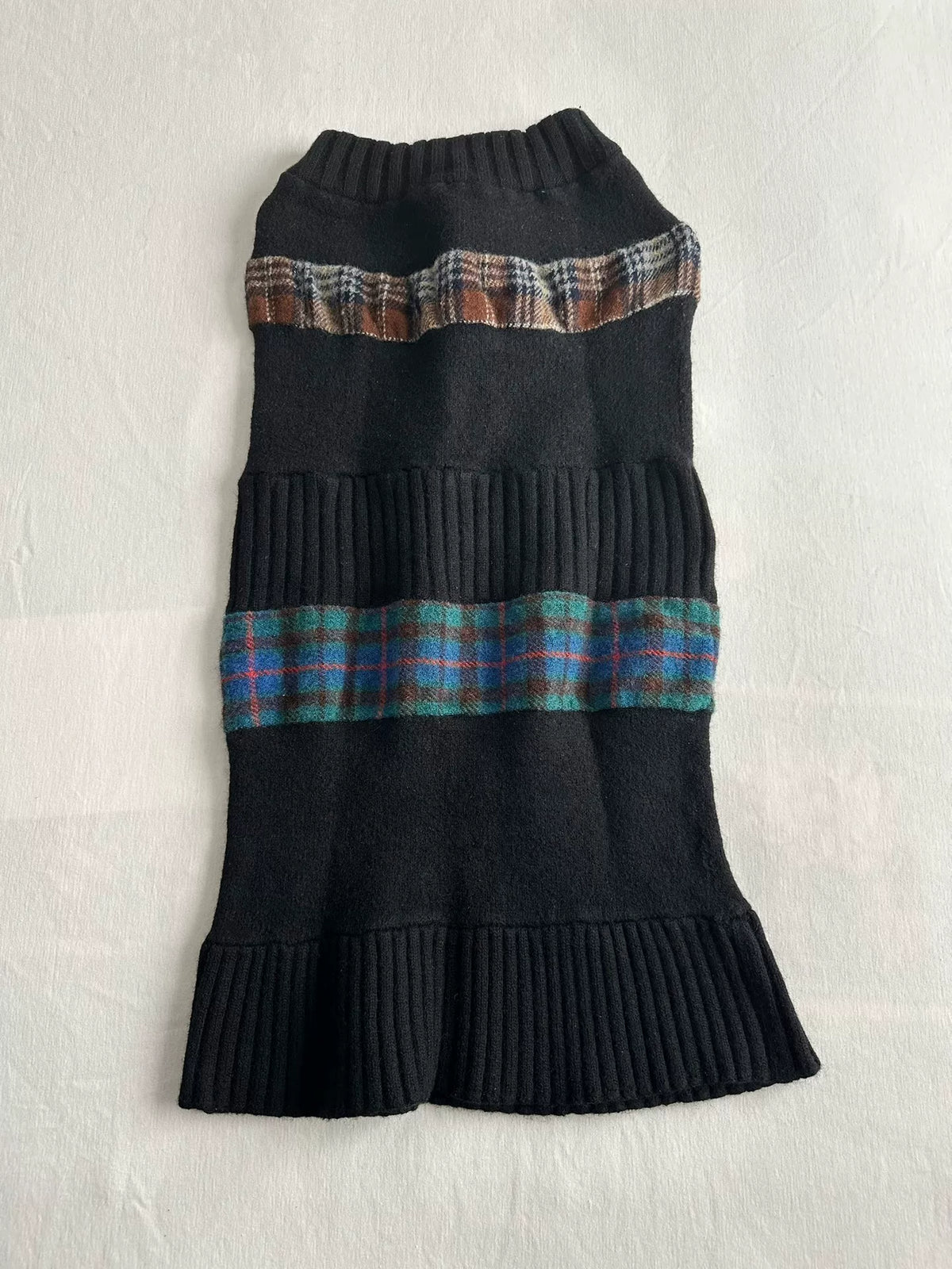 Comme Des Garcons 2000 Midi Plaid Wool Skirt