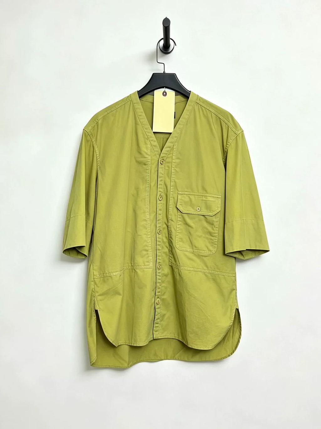 LEMAIRE Collarless Utility Short-Sleeve Shirt