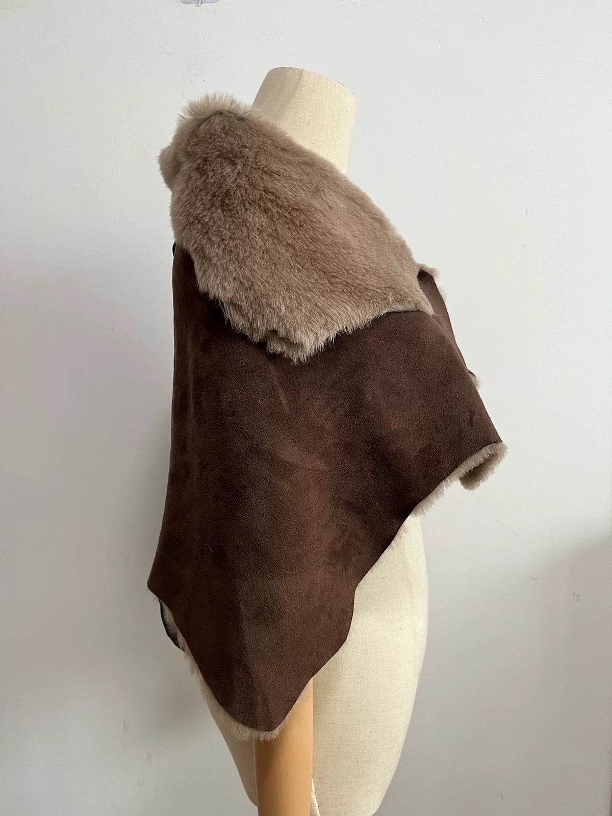 Vivienne Westwood Sheepskin Shawl One-Piece Large Button