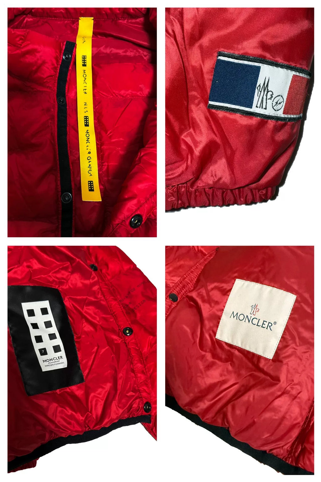 Moncler×fragment Genius Hotz Fujiwara Red Down Jacket