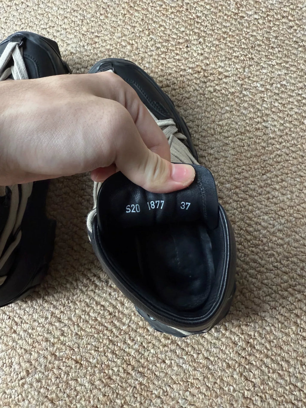 Rick Owens Octopus Sole Laced Sneakers