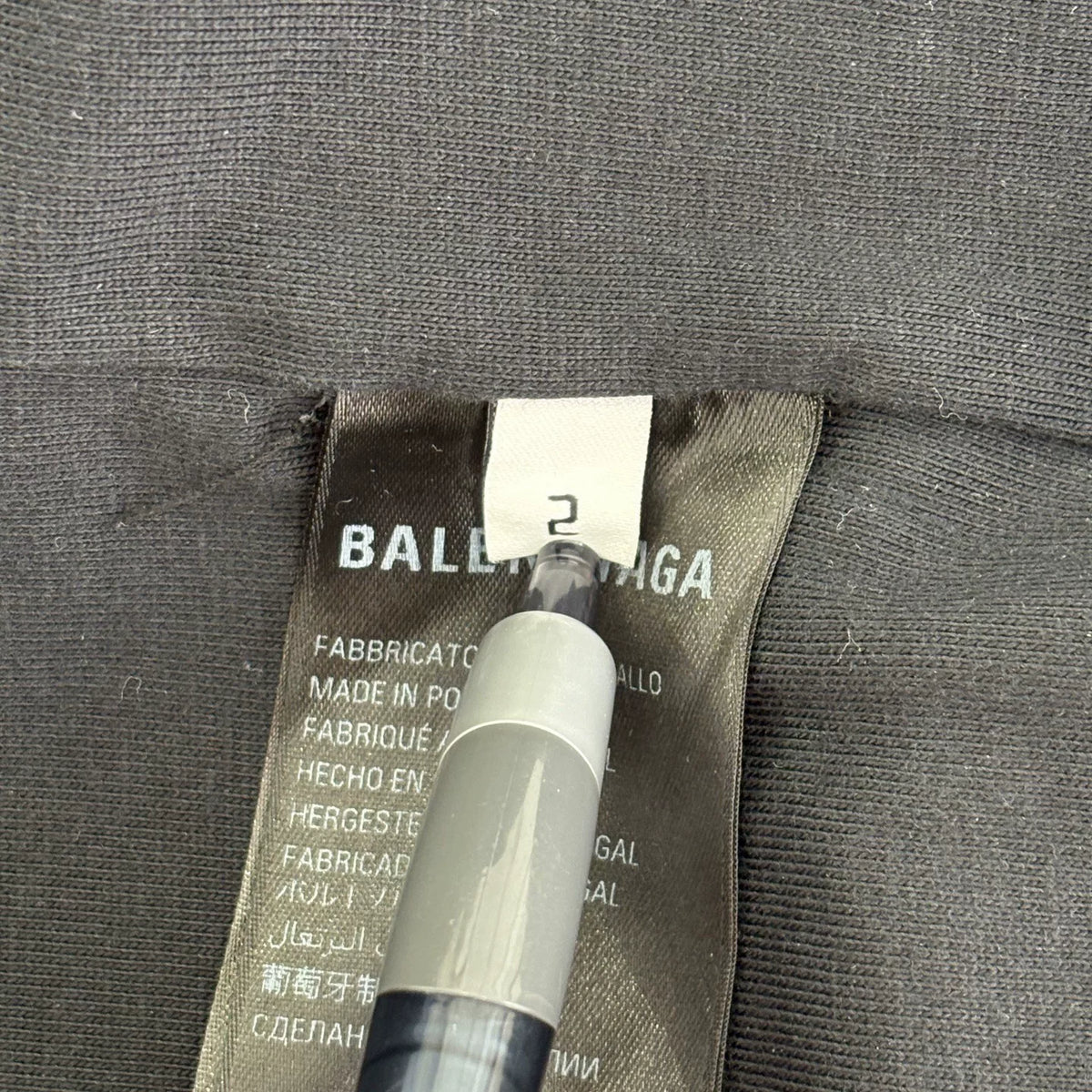 Balenciaga Black Internal Use Only Reversed Short Sleeve Top