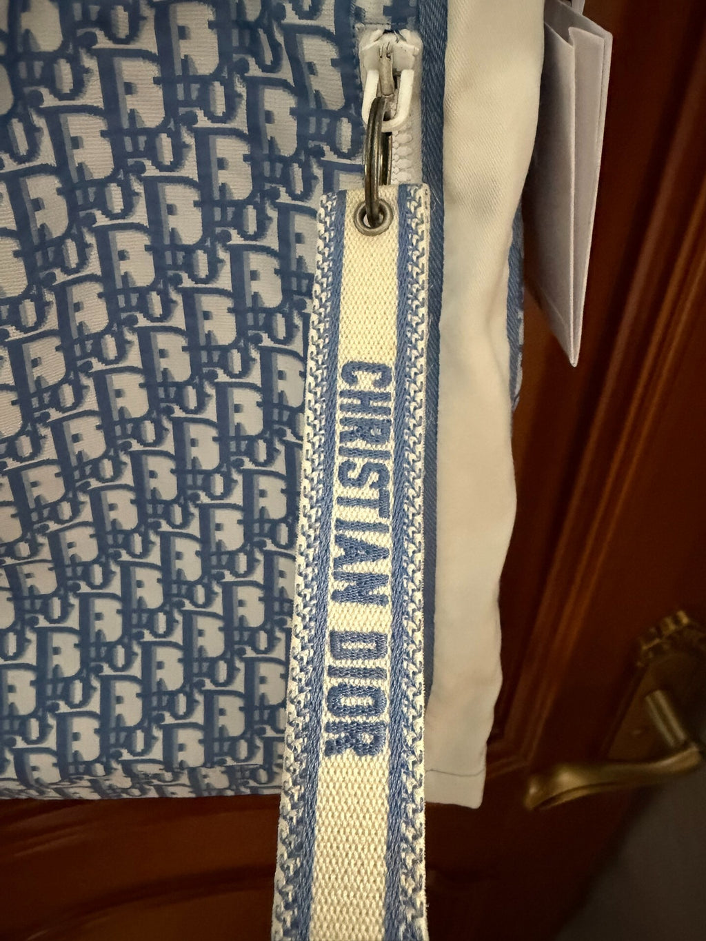 Dior Blue Logo-Print Skirt