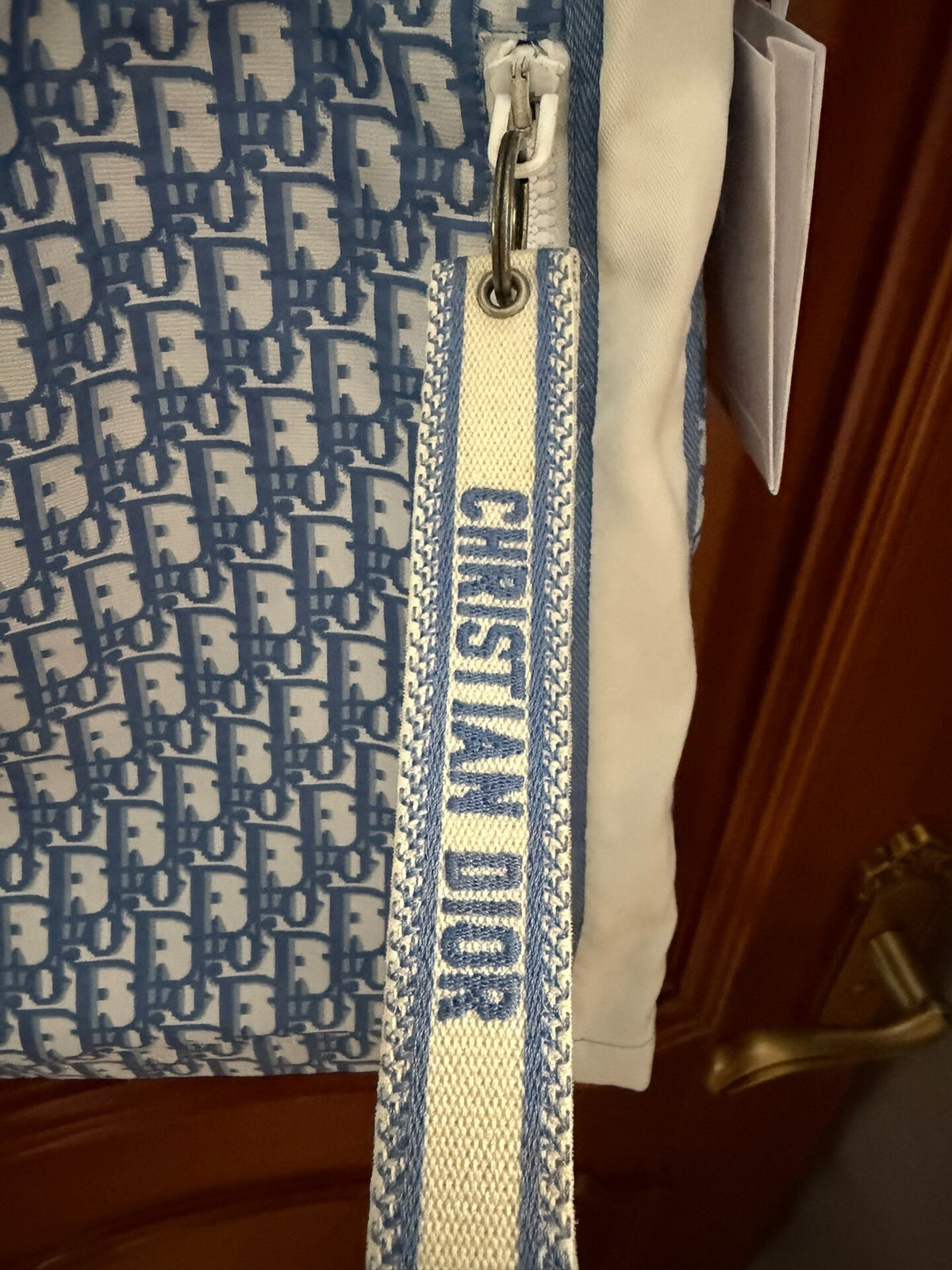 Dior Blue Logo-Print Skirt