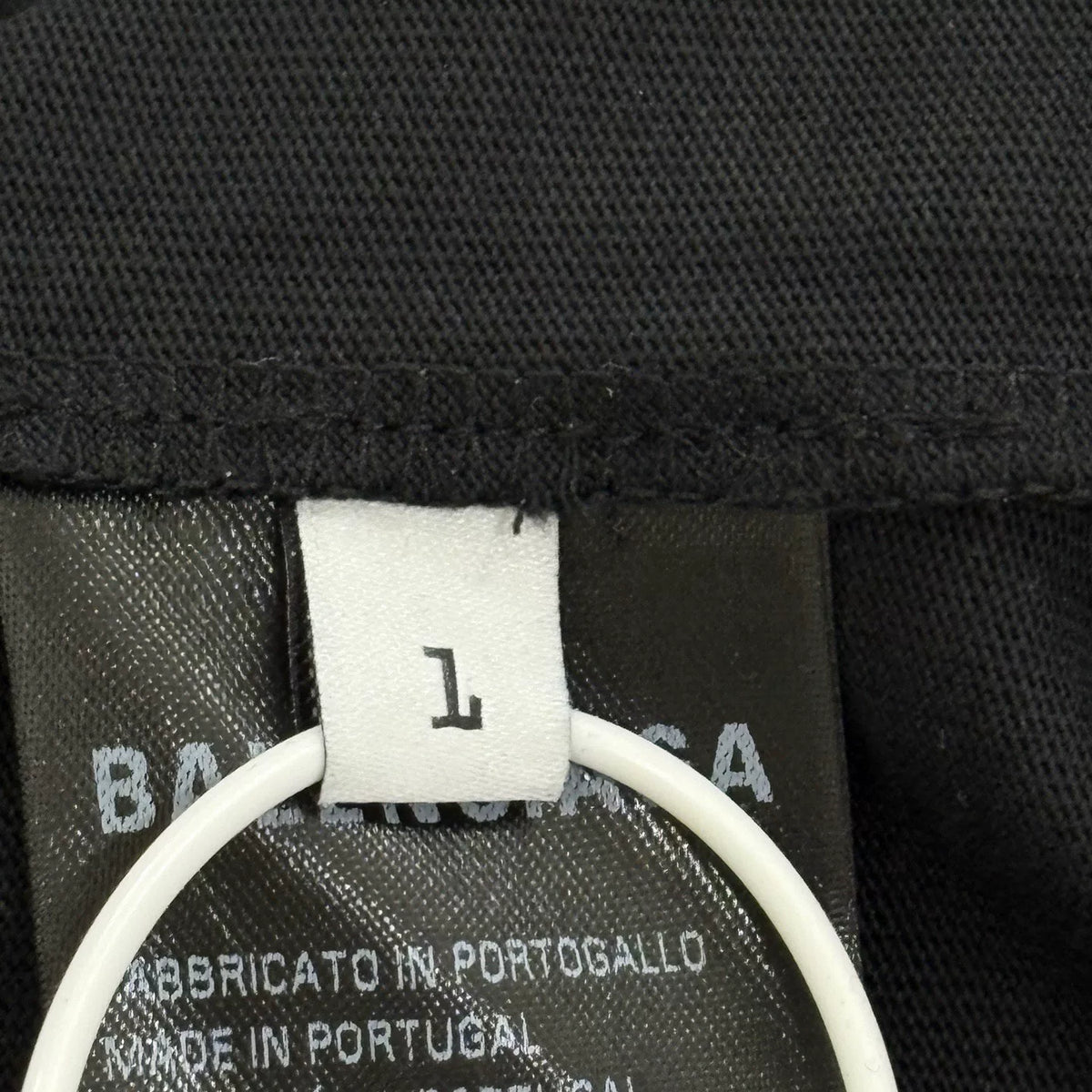Balenciaga Minimalist Front and Back Embroidered Logo Long Sleeve Top