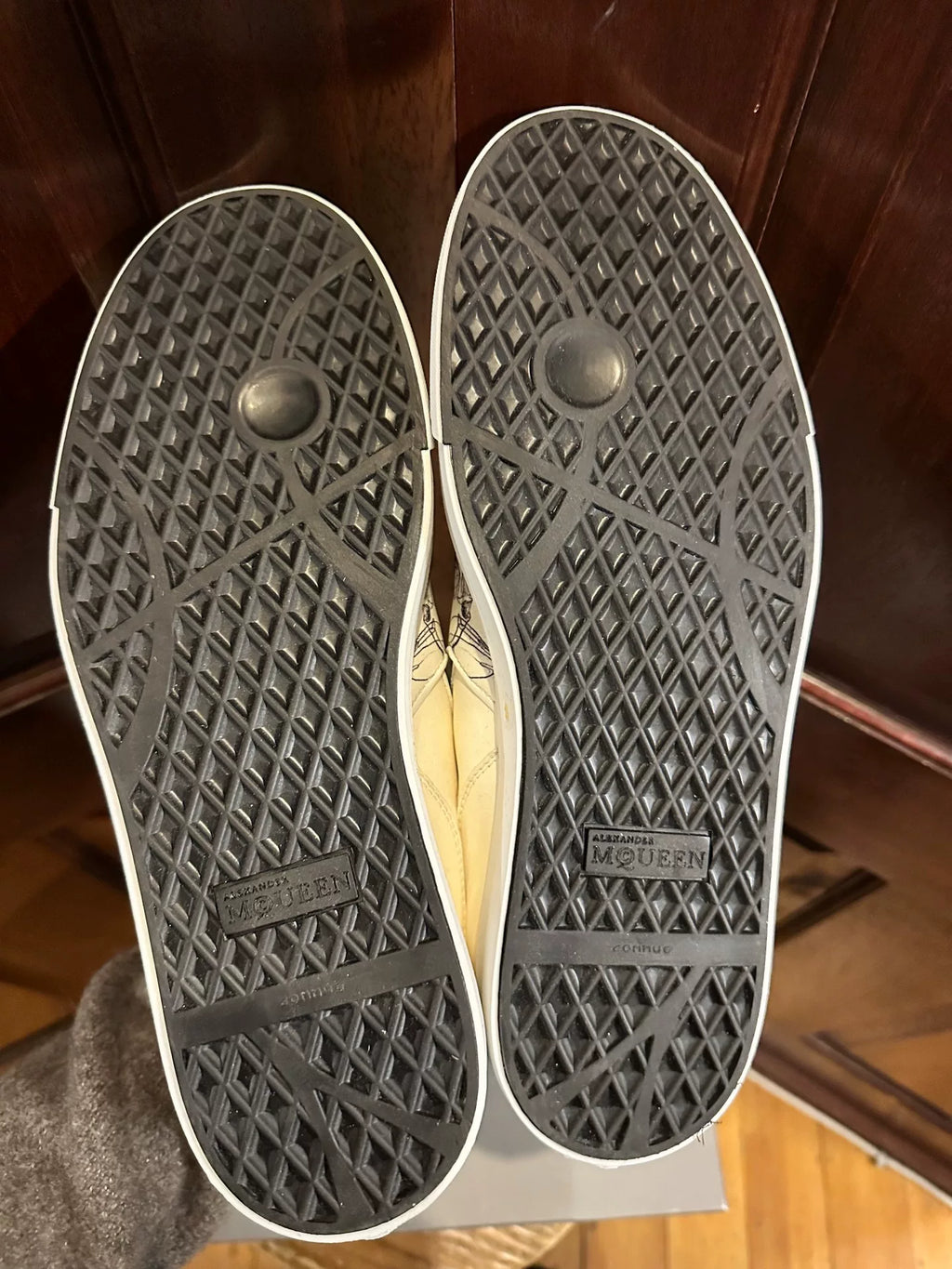 Alexander McQueen SS16 White 3D Skull Lambskin Sneakers