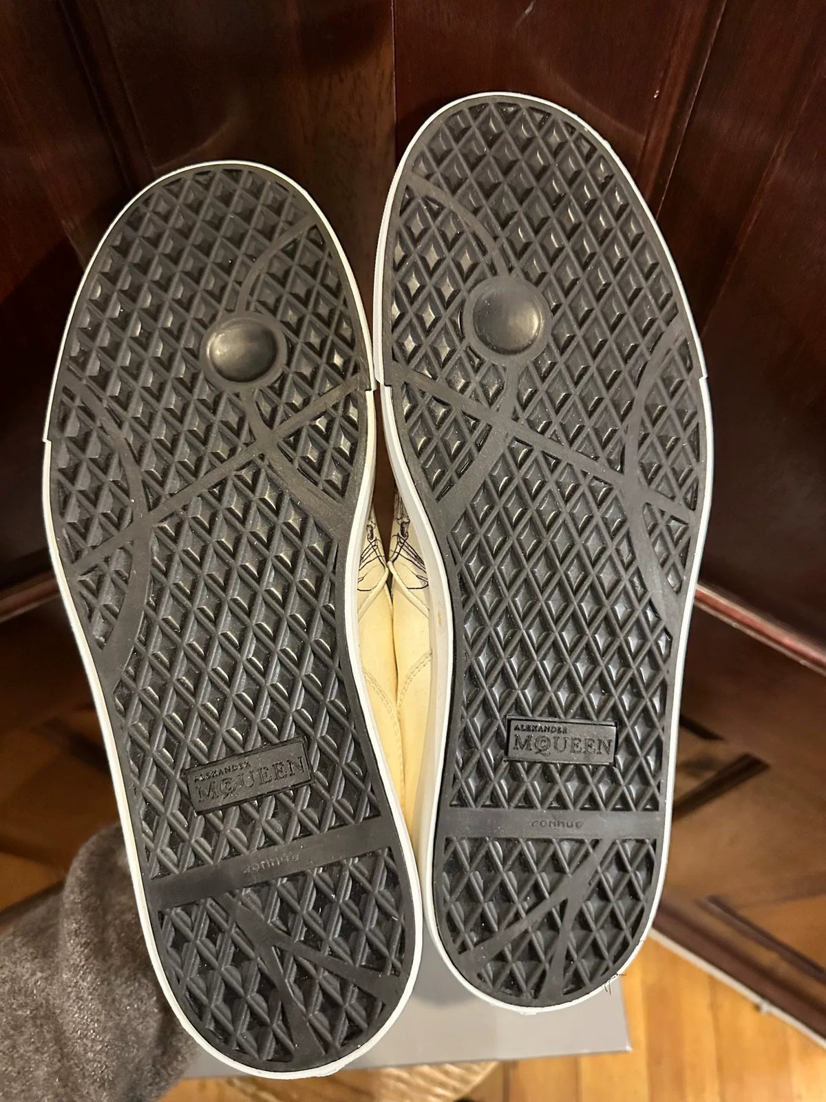 Alexander McQueen SS16 White 3D Skull Lambskin Sneakers