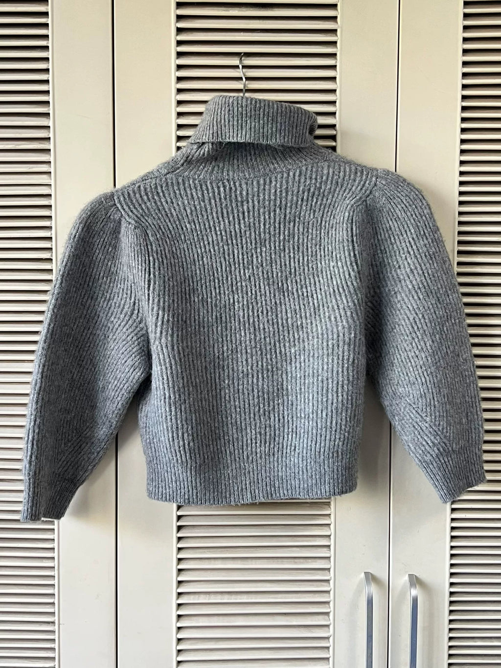 Celine Cashmere Turtleneck Gray Sweater
