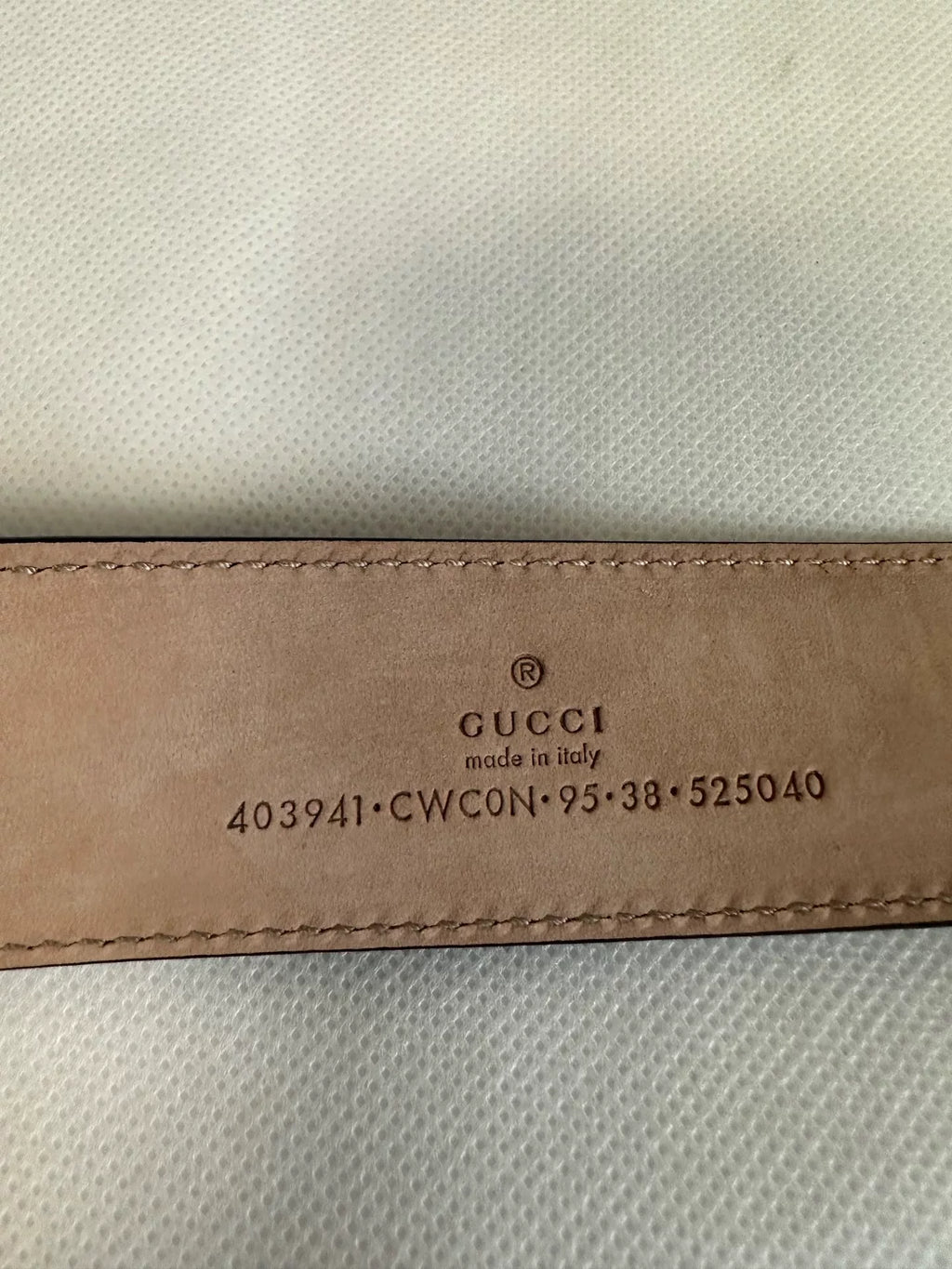 Gucci Black GG Embossed Belt