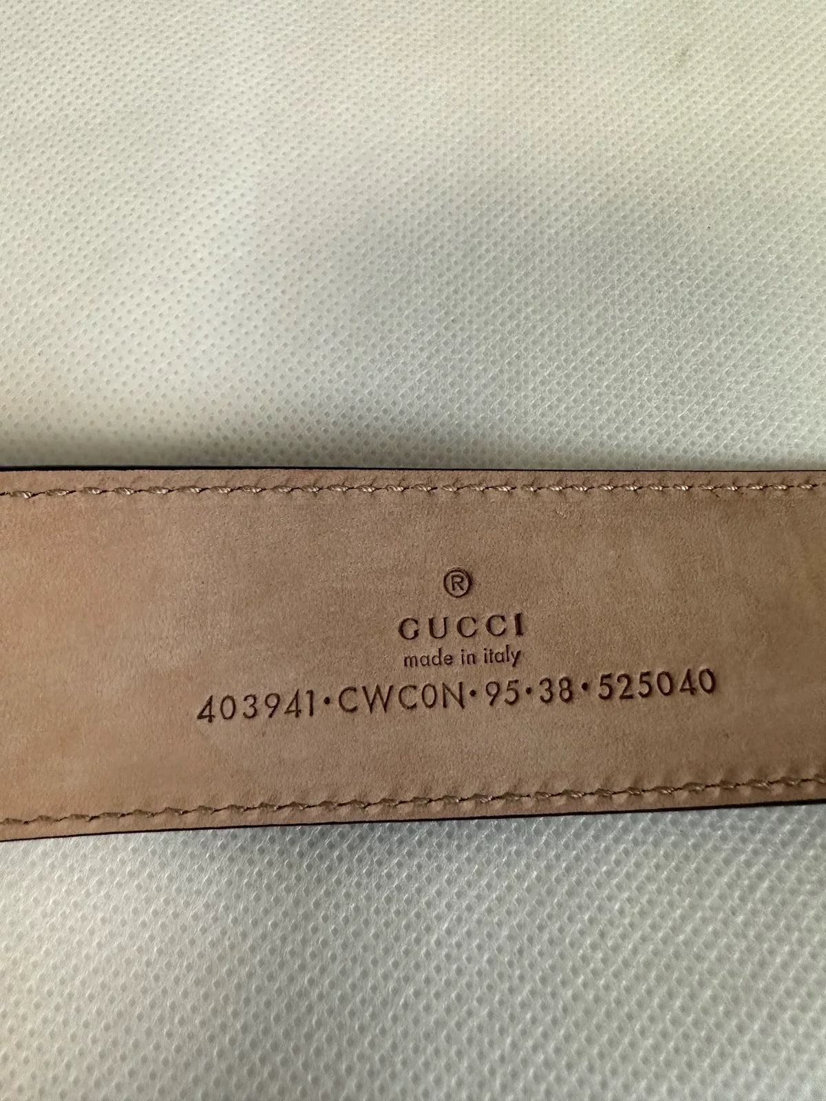 Gucci Black GG Embossed Belt