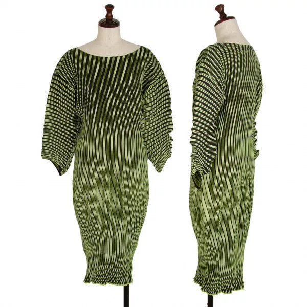 Issey Miyake Vintage Green Pleated Dress
