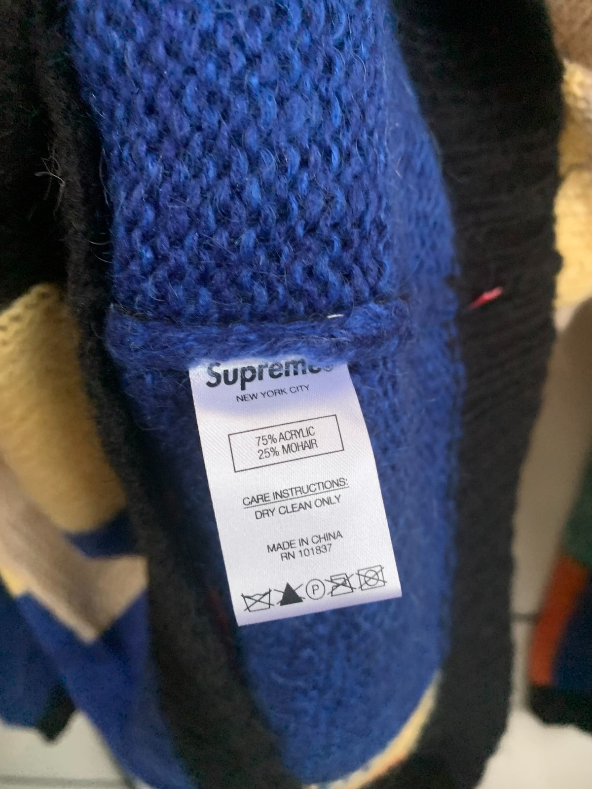 Supreme SS19 Patchwork Mohair Cardigan