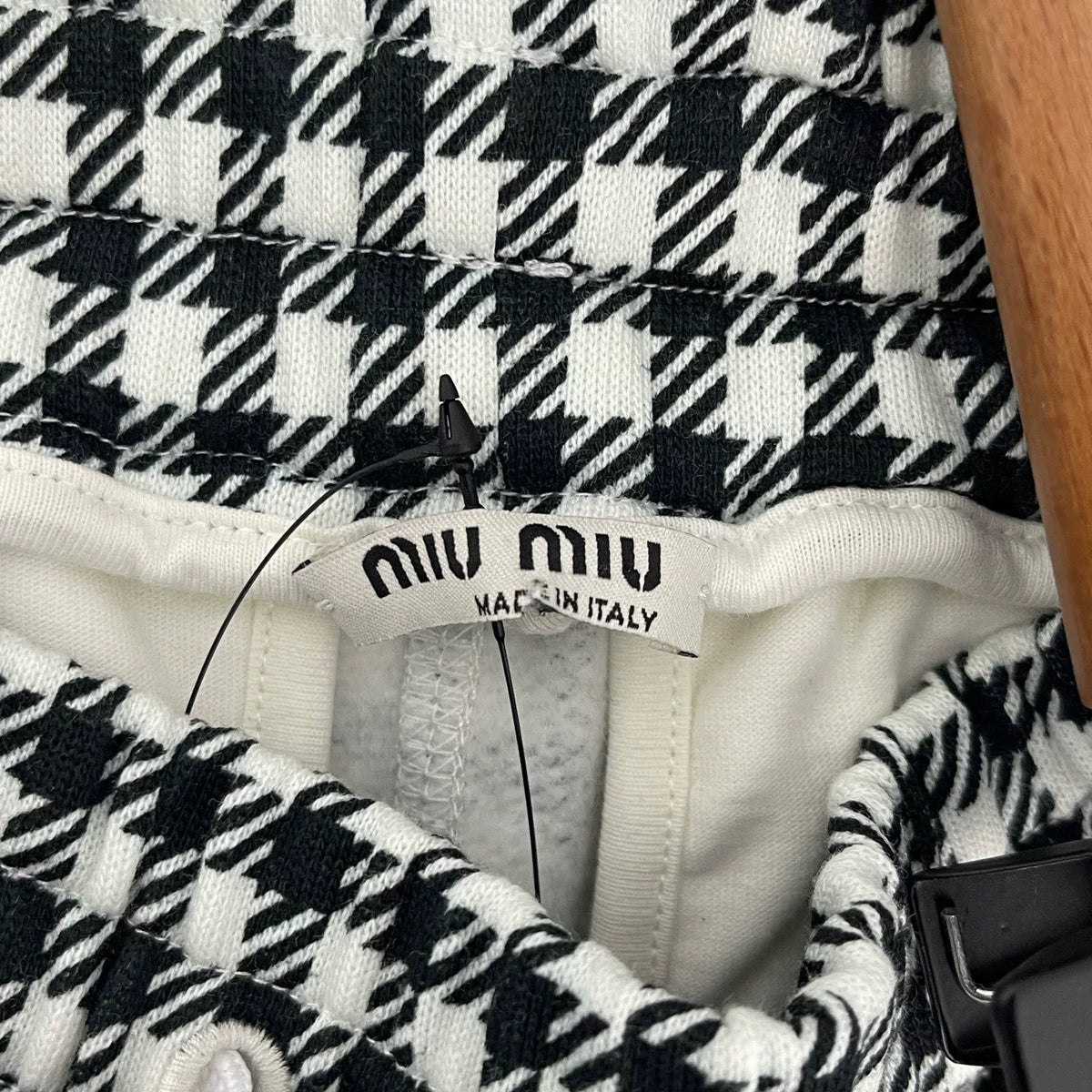 Miu Miu embroidered plaid shorts