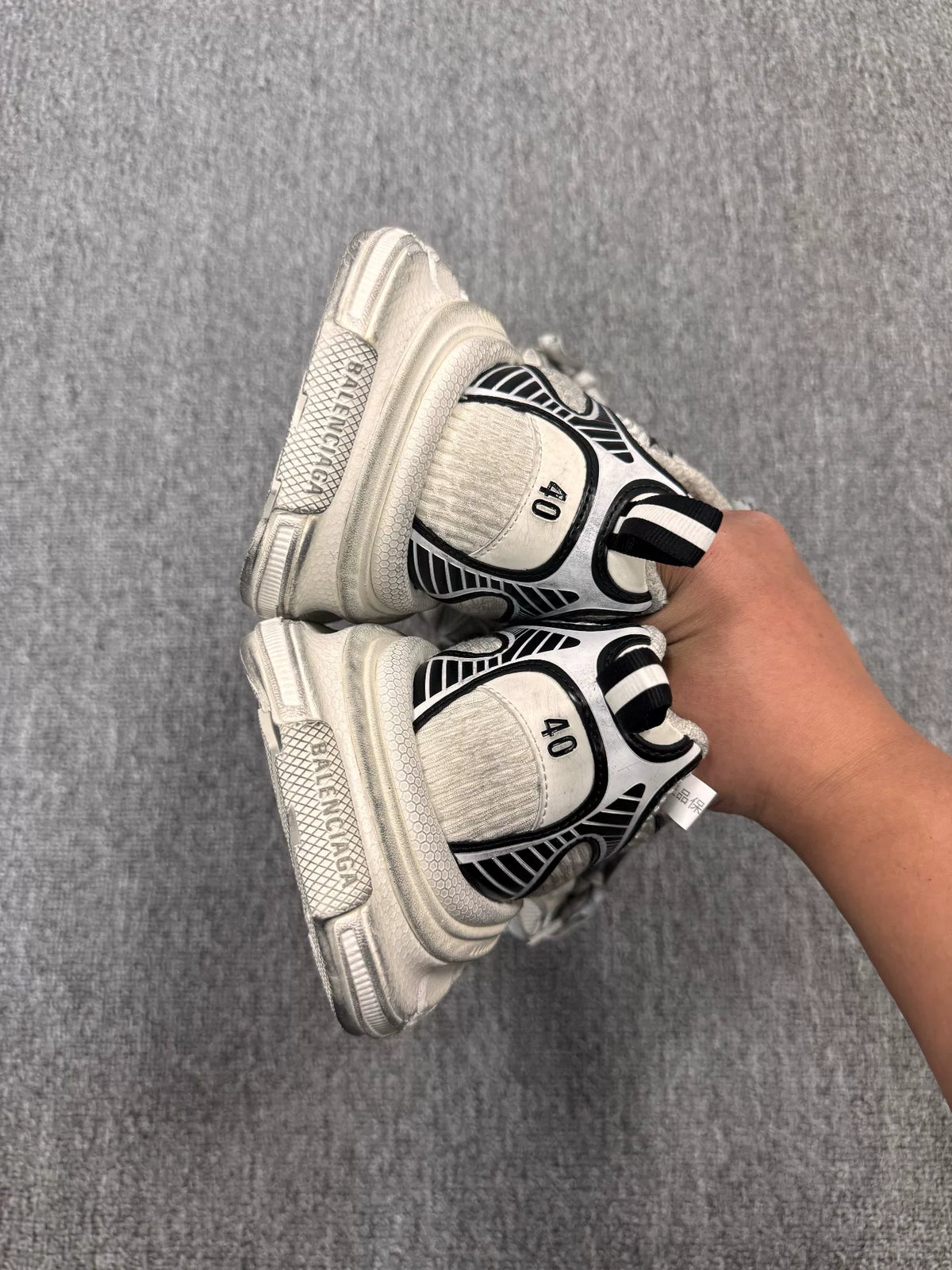 Balenciaga 3XL Black White Sneakers