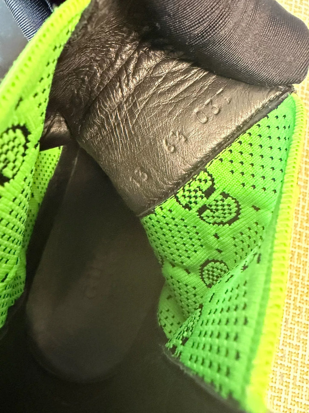 Gucci Black Green Logo Chelsea Boots