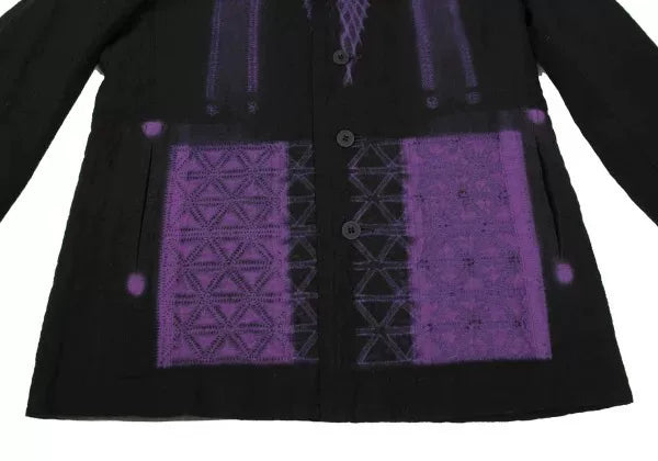 Issey Miyake Vintage Purple Pattern Suit Jacket