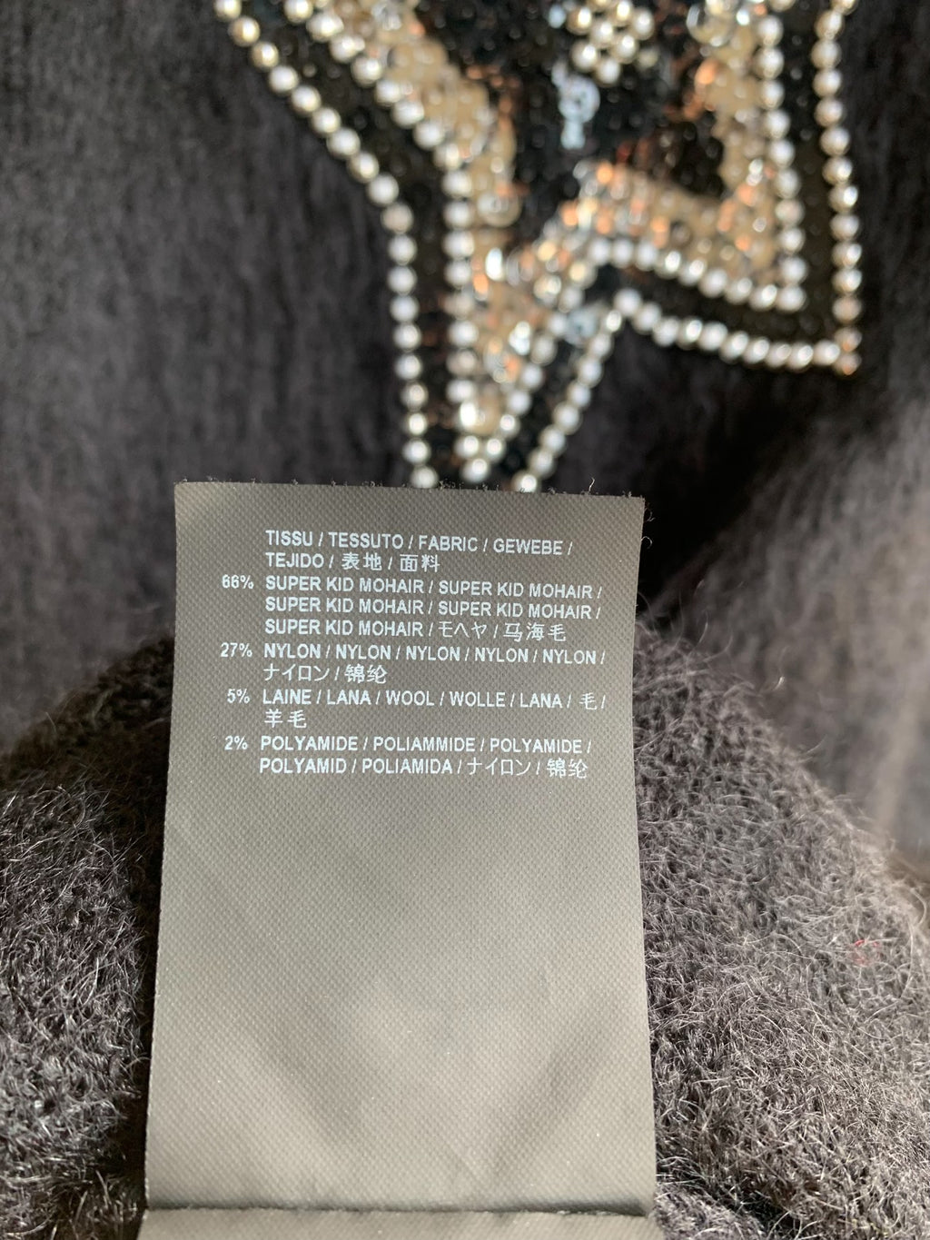 Saint Laurent Batwing Sleeve Mohair Sweater