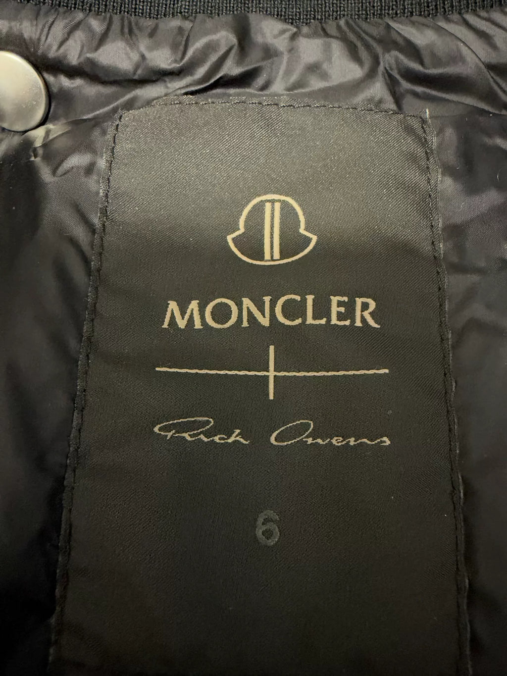 Moncler × Rick Owens Black Ray Scarf Down Jacket