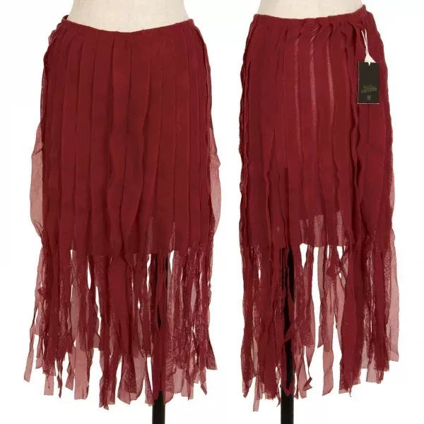Jean Paul Gaultier Vintage Red Panelled Mesh Skirt