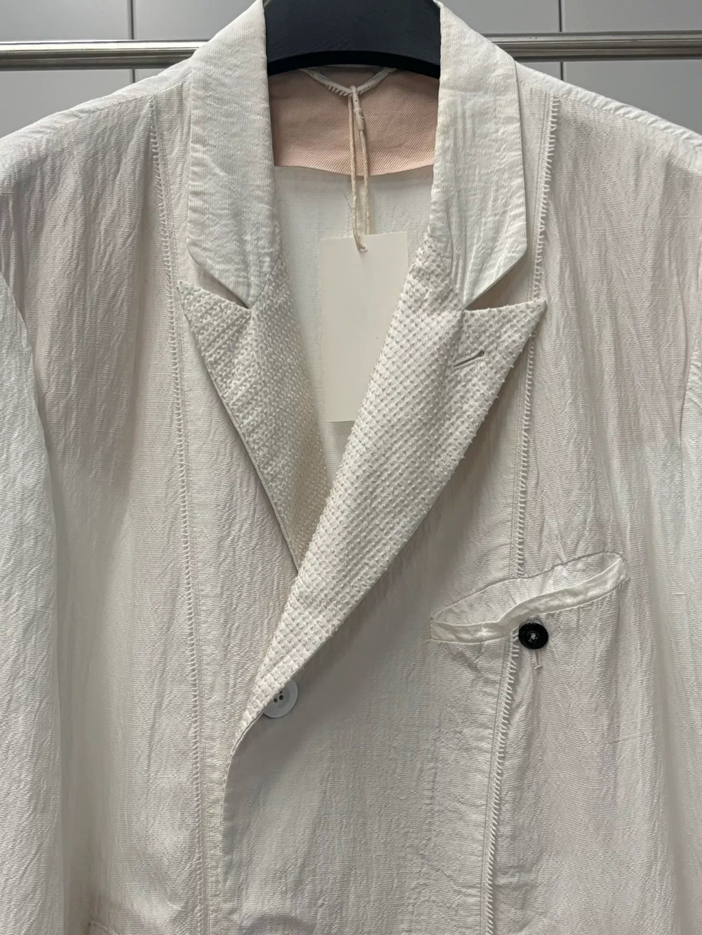 Ann Demeulemeester｜Ann's own era bubble chiffon patchwork suit
