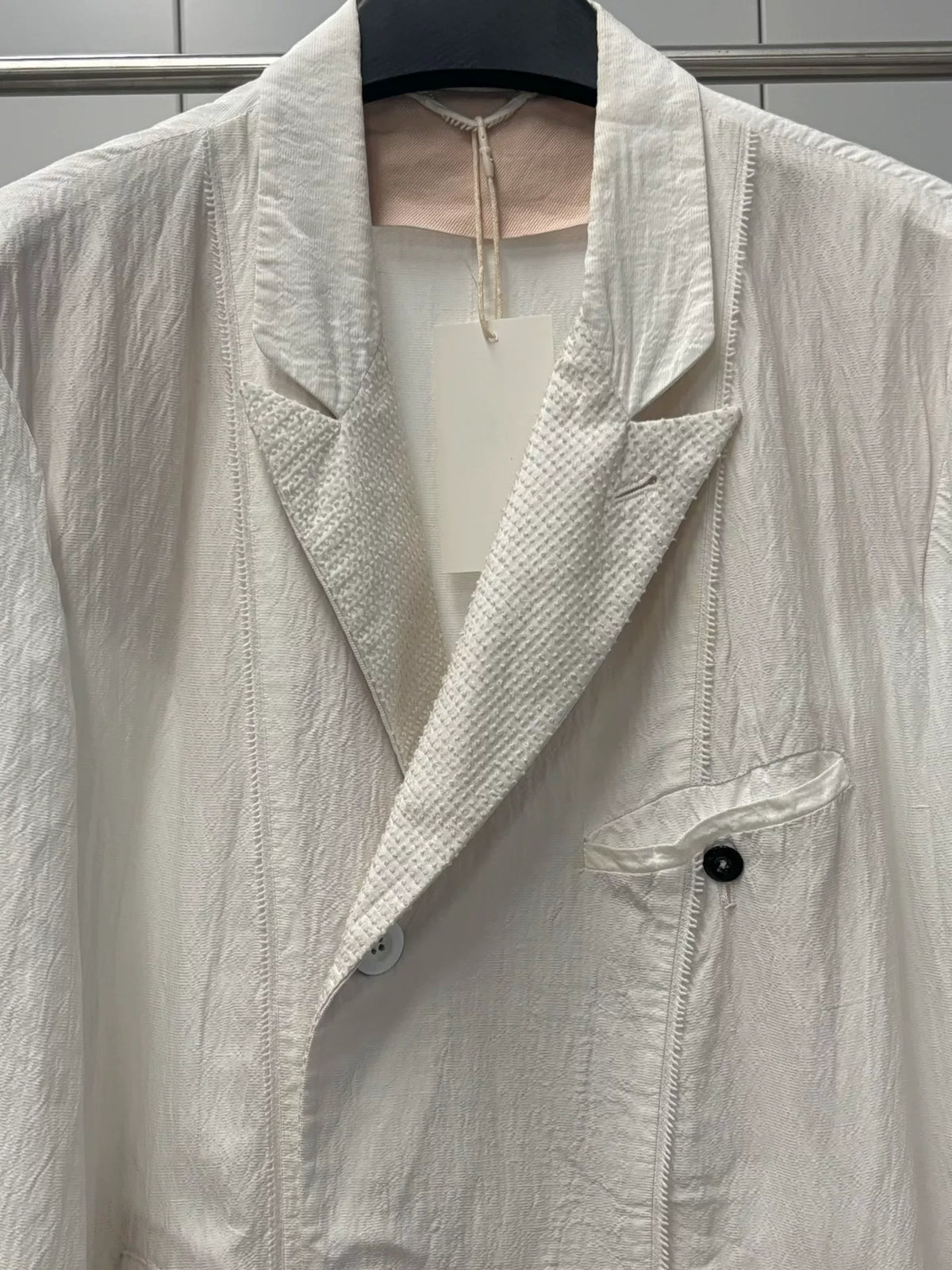 Ann Demeulemeester｜Ann's own era bubble chiffon patchwork suit