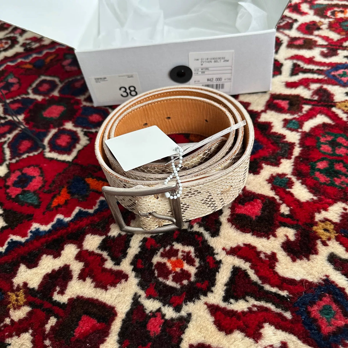 visvim 20ss python belt 40mm w38 belt