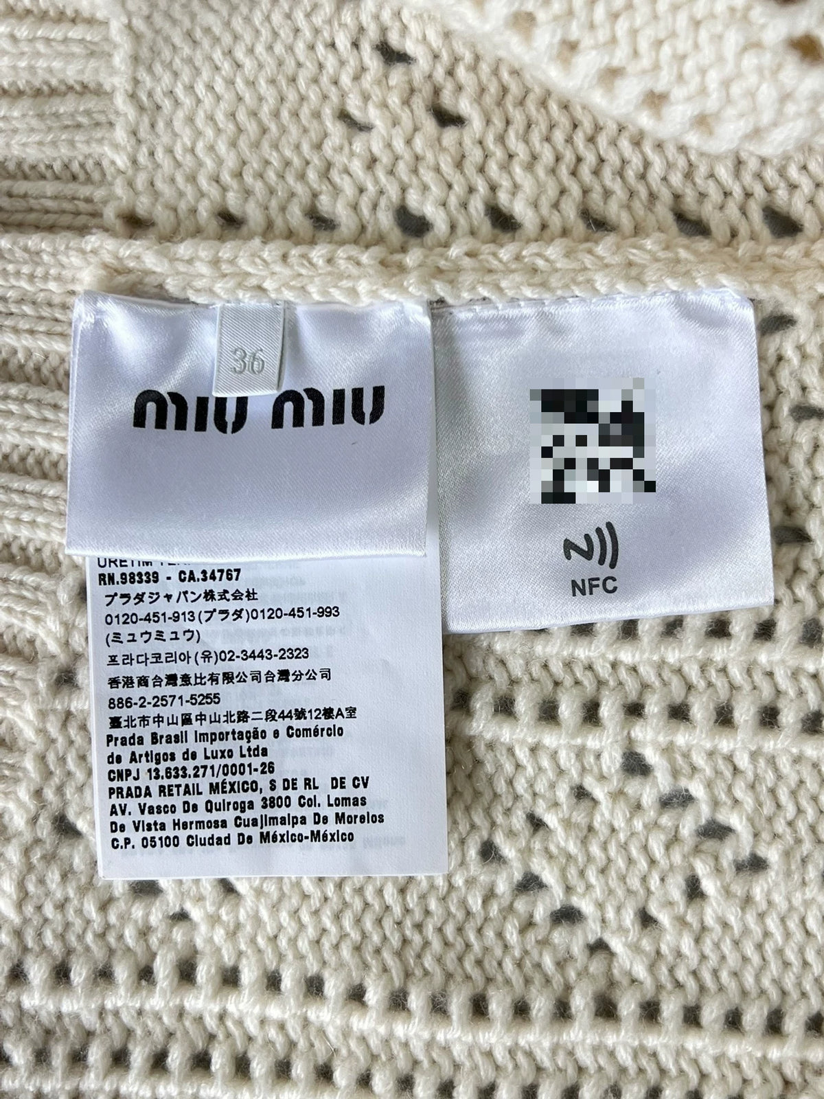 Miu Miu Knit Rhinestone Sweater