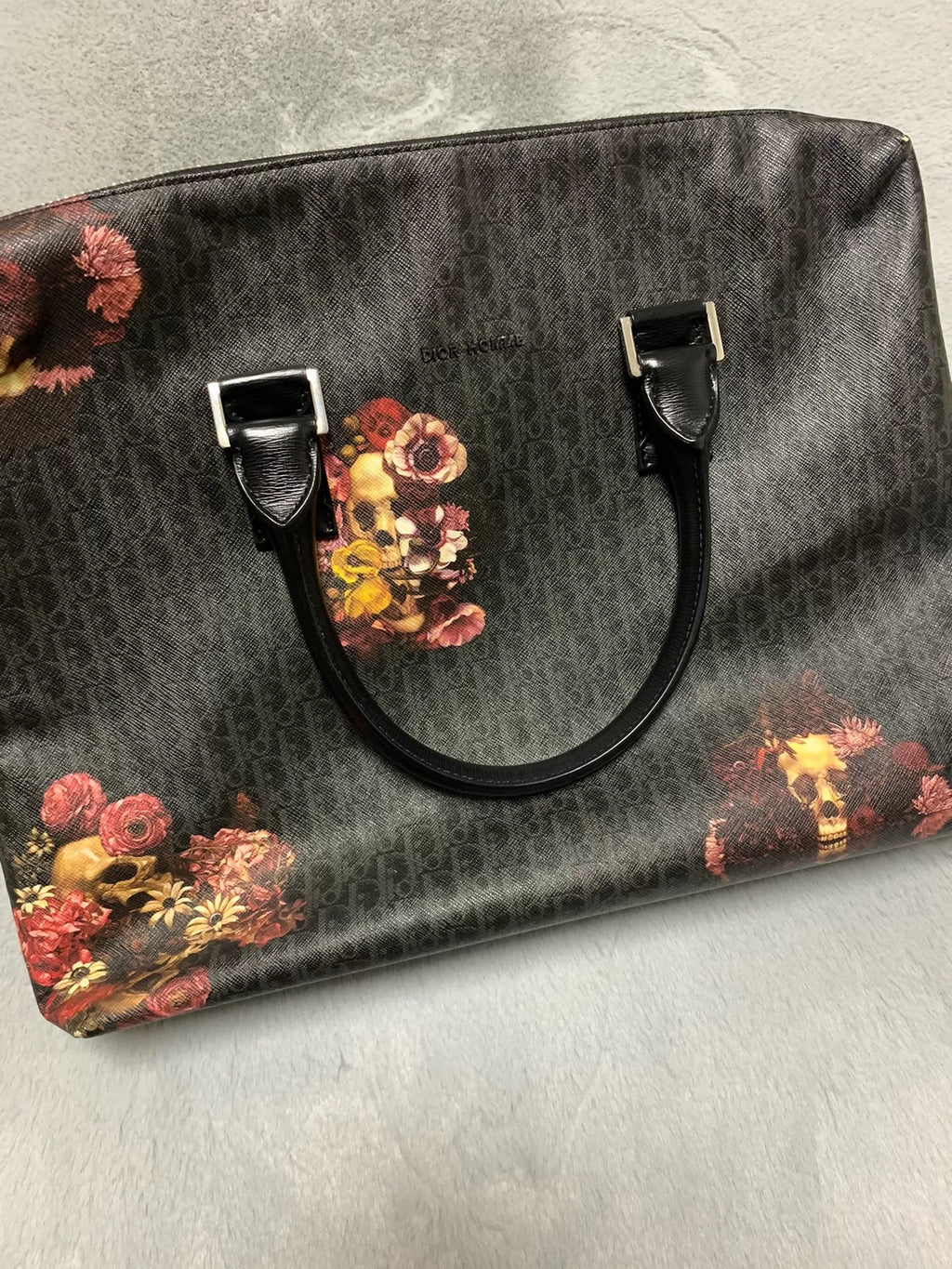 Dior Homme 17SS Floral Skull Tote Bag