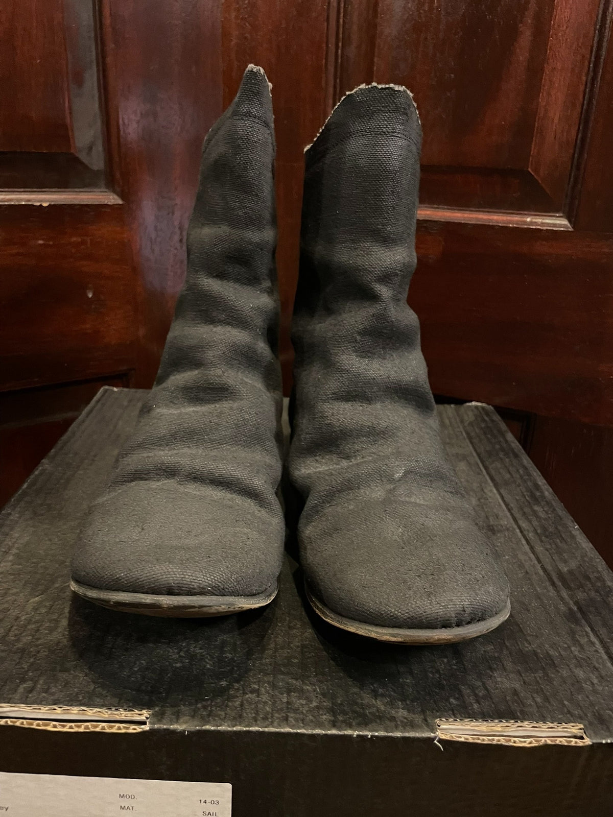 Layer-0 1.0H20B Sail Back Zip Black Royal Sailcloth Boots
