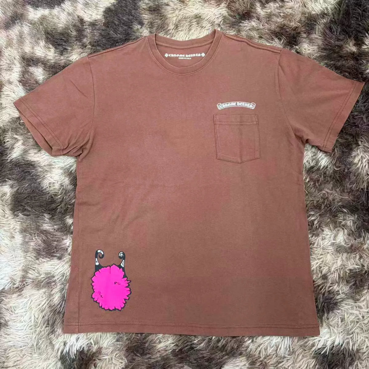 Chrome Hearts Matty Boy Football Graffiti Scroll Short Sleeve Top