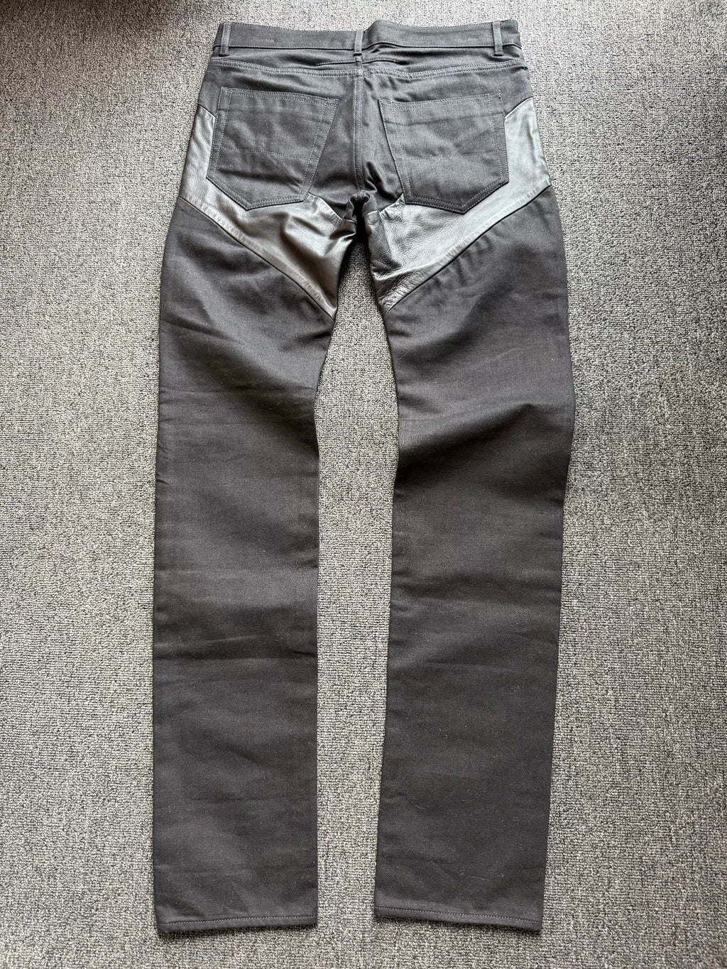 Givenchy black Denim with lamb leather accents