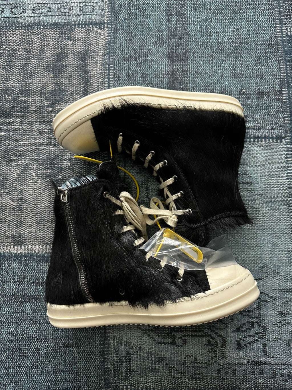Rick Owens Horsehair High-Top Sneakers