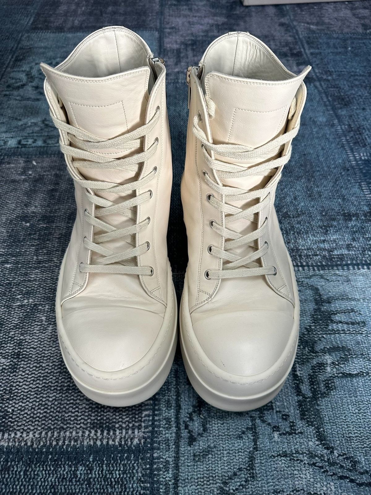 Rick Owens mainline pure white chunky sole large Converse Sneakers