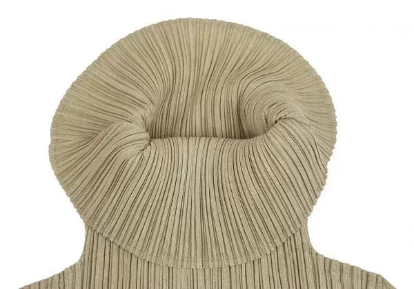 Issey Miyake Vintage Beige Pleated Top