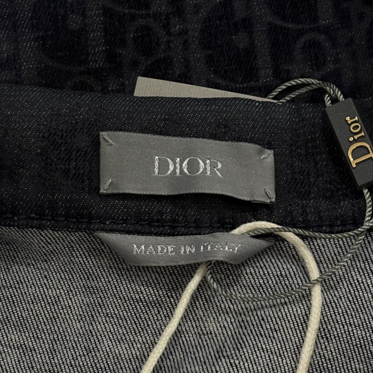 Dior Vintage All-Over Logo Flocked Denim Jacket