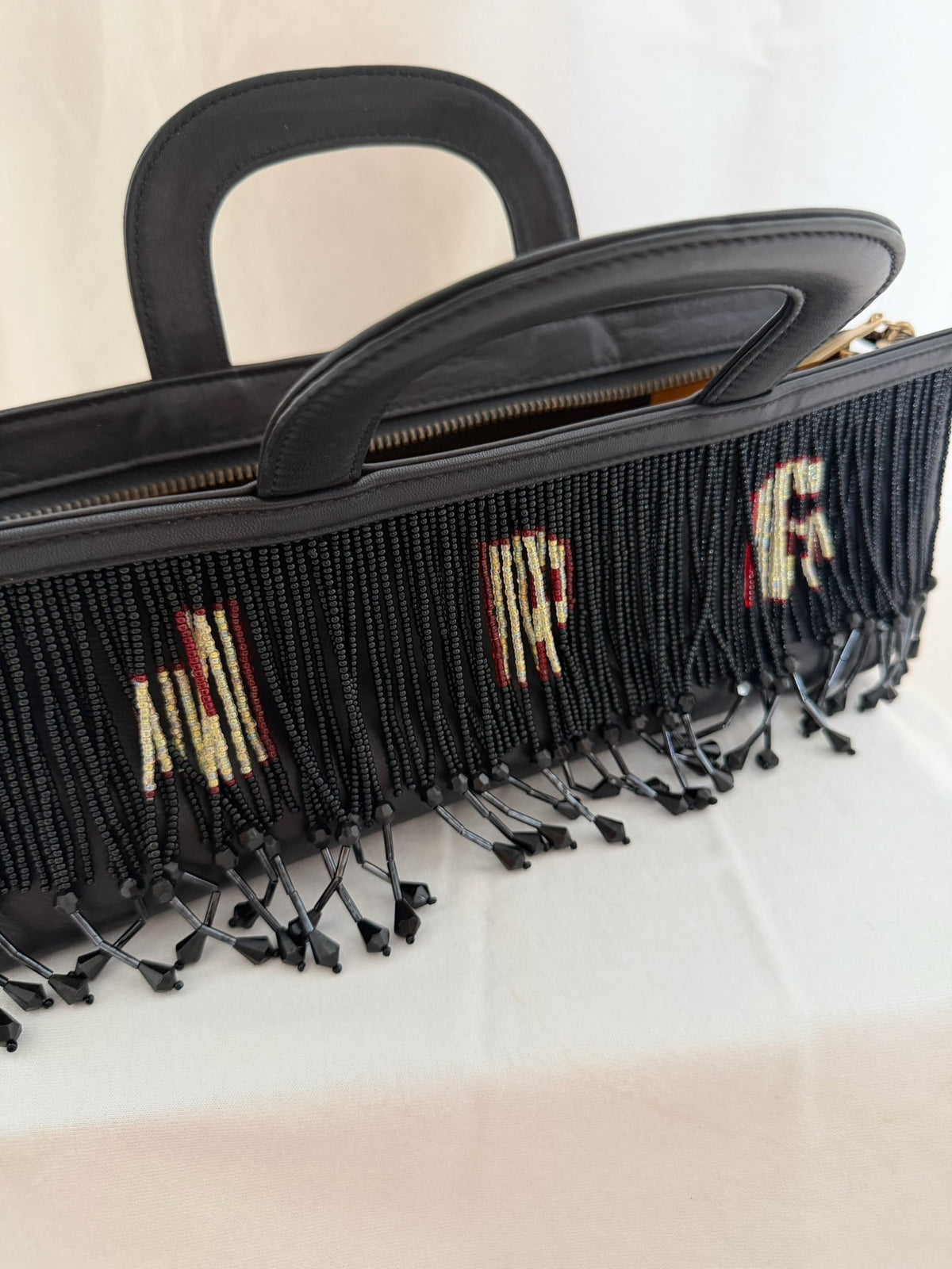 Jean Paul Gaultier 90s Beige Fringe Tote Bag