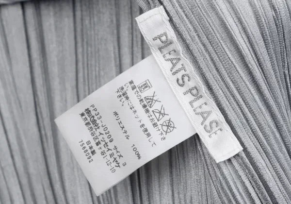 Issey Miyake Vintage Grey Metallic Pleated Cardigan